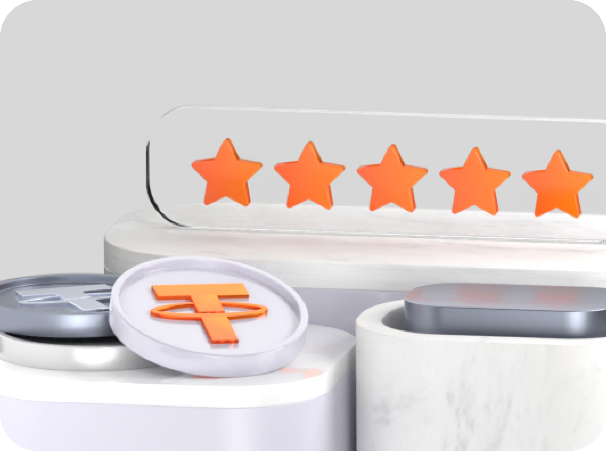Rating stars 3D illustration
