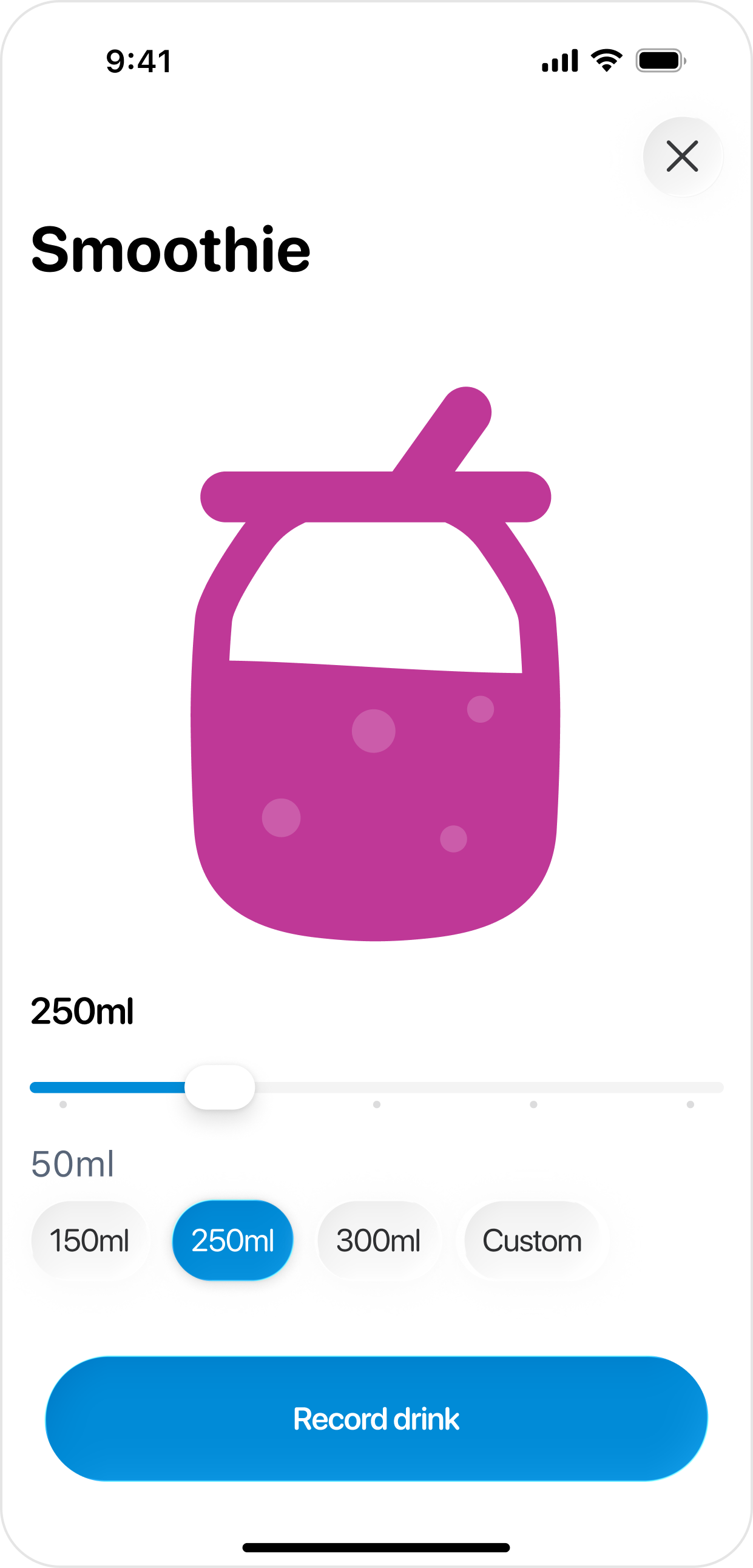 Smoothie record drink